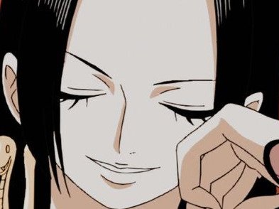 boa hancock one piece cheveux noir yeux bleu boucles oreille serpent fic bloop
