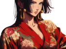 boa-hancock-one-piece-cheveux-noir-yeux-bleu-boucles-oreille-serpent-fic-bloop