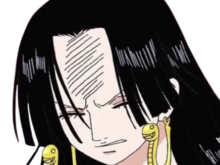 boa hancock one piece cheveux noir yeux bleu boucles oreille serpent fic bloop