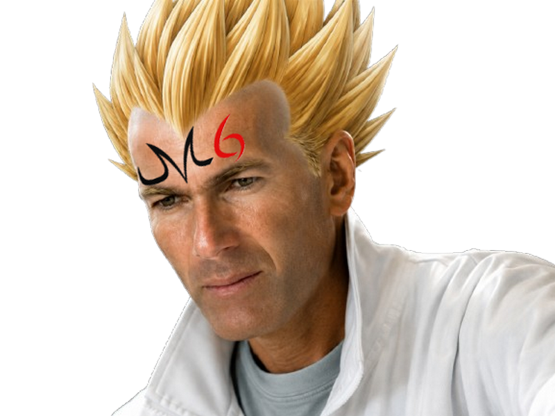 zidane zizou zinedine majin vegeta dbz super saiyan dragon ball football m6 m6u