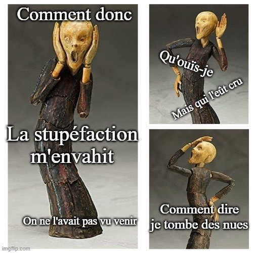 stupefaction oh surprise je tombe des nues ca alors surprenant comment etonnant