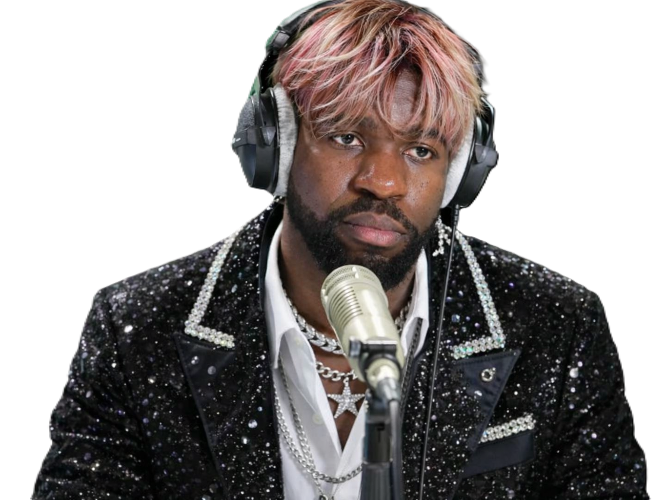 umtiti samuel kpop cheveux rose micro blase commentateur