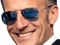 macron emmanuel lunette lunettes bleu oeil aviateur bg sourire malicieux vicieux fourbe malice