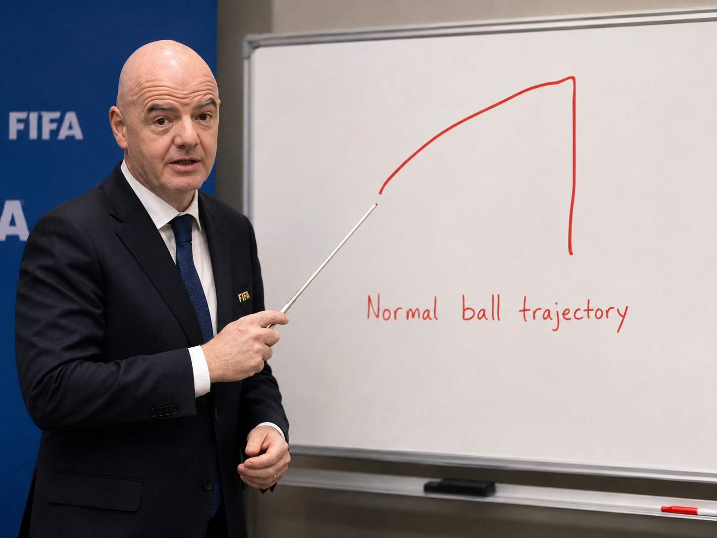gianni infantino angleterre norvege trajectoire ballon coupe monde 2026 cdm corruption circulez physique tableau arbitre