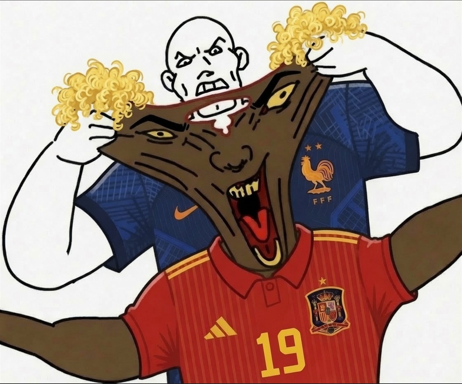 cdm foot edf yamal selecao espagne coupe 2026 demi equipe brise dechire france football match