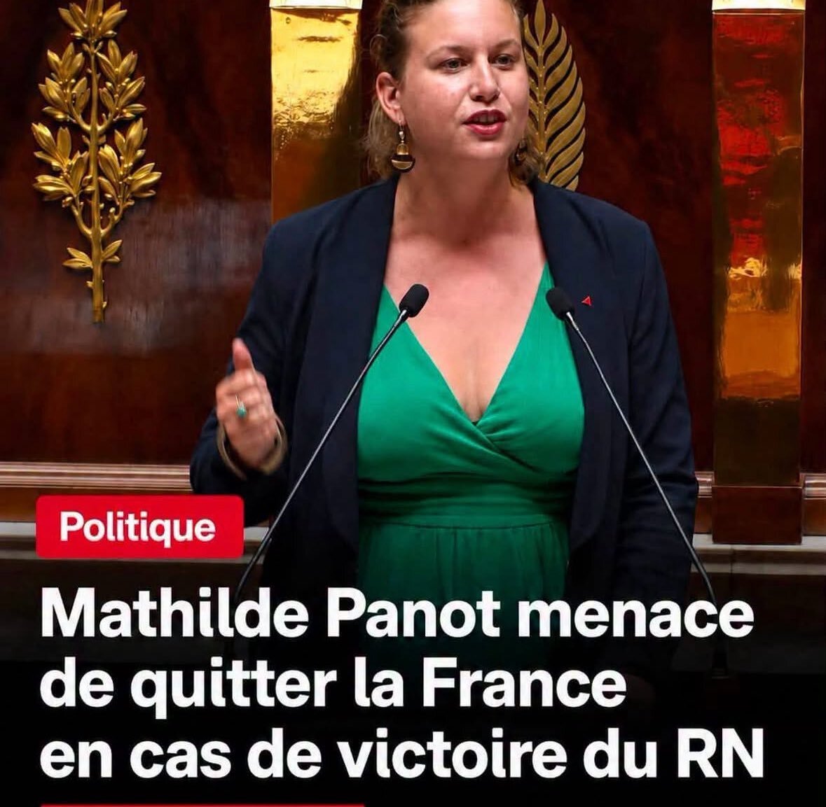 mathilde panot menace quitter france depart lfi gauche gaucho insoumis votez rn relachez willy