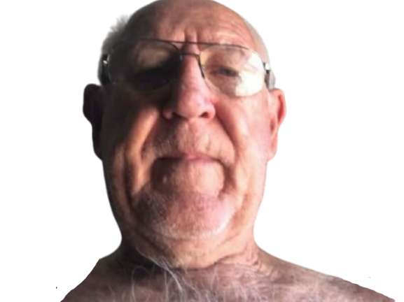 boomer lunettes blanc poils torse nu