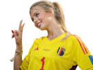 femme-mishel-gerzig-thibaut-courtois-maillot-belge-belgique-v
