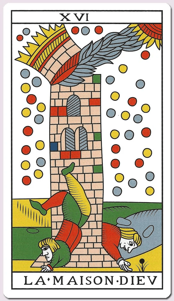 tarot marseille carte arcane majeur fic bloop maison dieu 16