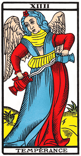 tarot marseille carte arcane majeur fic bloop temperance 14