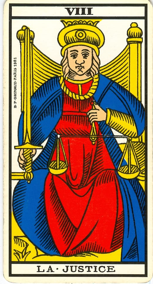tarot marseille carte arcane majeur fic bloop justice 8