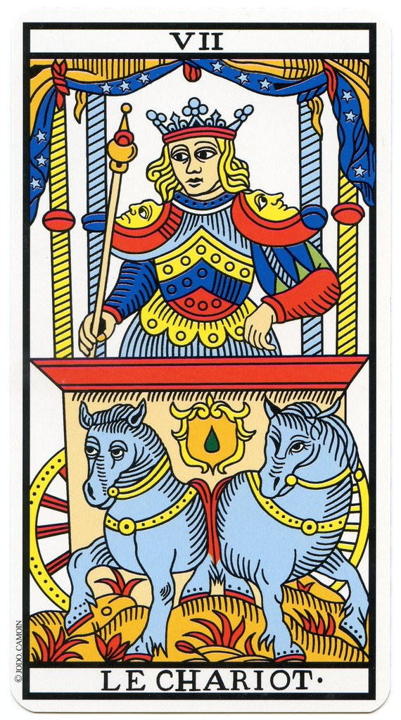 tarot marseille carte arcane majeur fic bloop chariot 7
