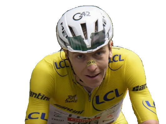 pogacar cycliste tour de france maillot jaune tadej slovene tueur content