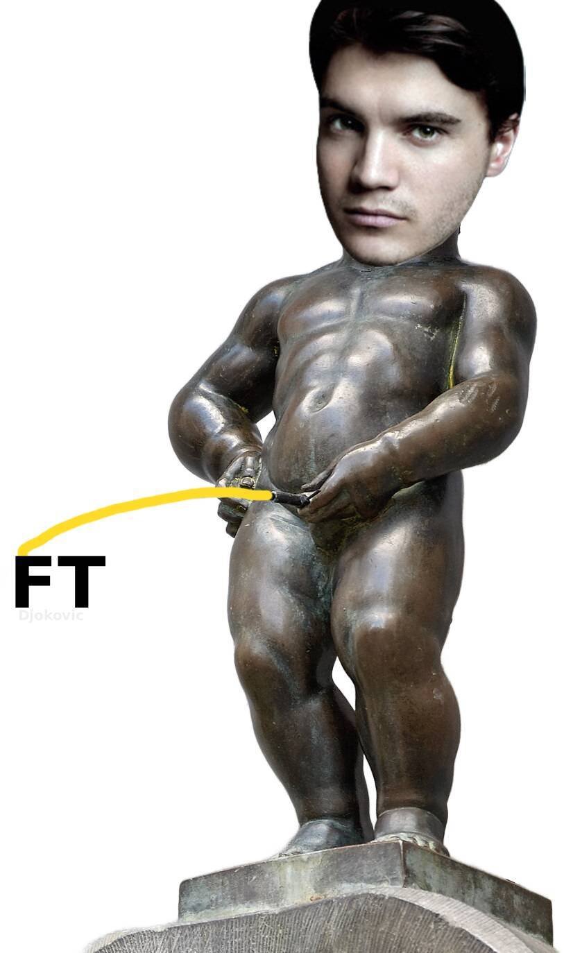 emile hirsch tennis goat ft forum djokovic belge belgique manneken pisse statue urine