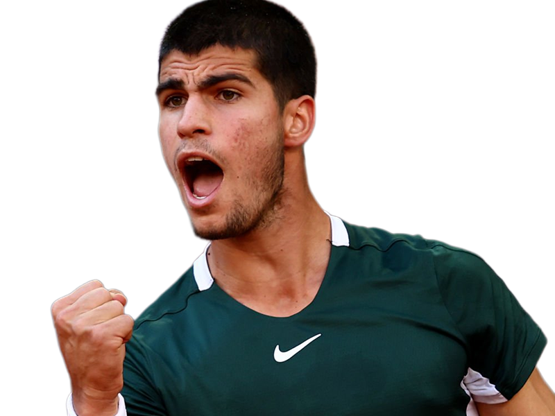 carlos alcaraz homme sportif tennisman espagnol brun yeux marrons vingtaine vingtenaire tennis carlitos