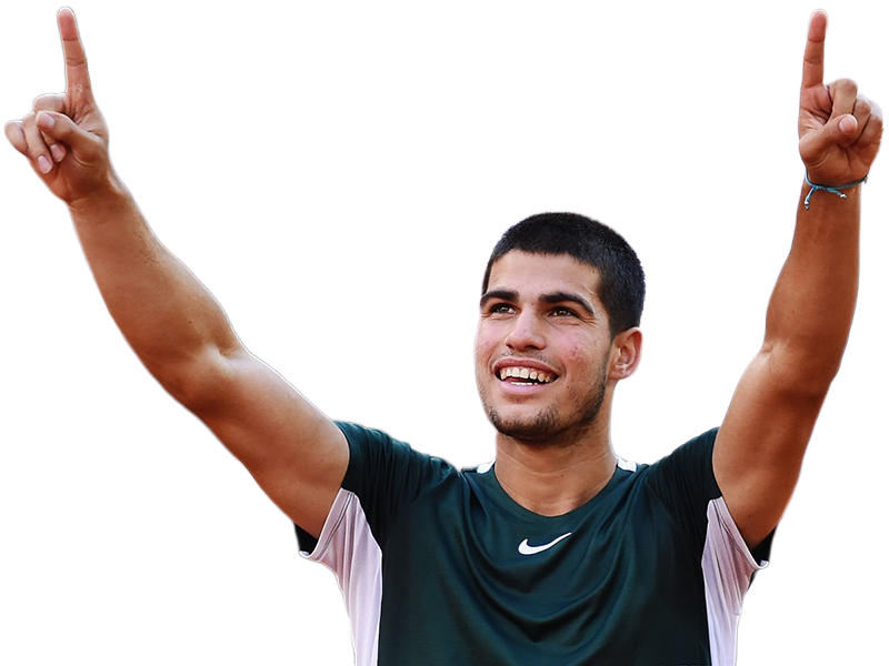 carlos alcaraz homme sportif tennisman espagnol brun yeux marrons vingtaine vingtenaire tennis carlitos