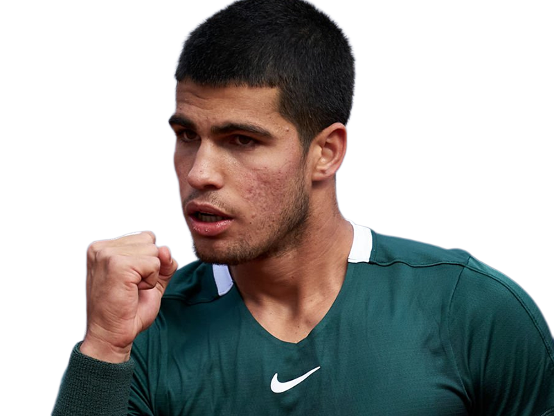 carlos alcaraz homme sportif tennisman espagnol brun yeux marrons vingtaine vingtenaire tennis carlitos