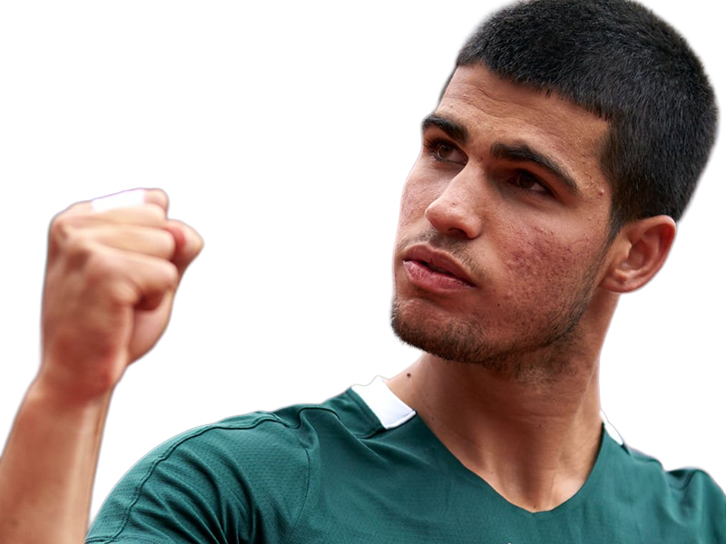 carlos alcaraz homme sportif tennisman espagnol brun yeux marrons vingtaine vingtenaire tennis carlitos