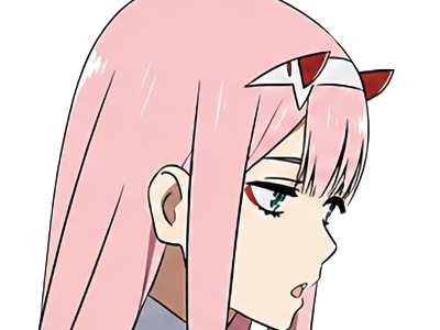 zero two darling franxx hybride humaine-hurleuse sapien femme waifu cheveux roses yeux verts manga anime