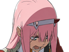 zero-two-darling-franxx-hybride-humaine-hurleuse-sapien-femme-waifu-cheveux-roses-yeux-verts-manga-anime