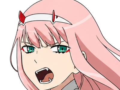 zero two darling franxx hybride humaine-hurleuse sapien femme waifu cheveux roses yeux verts manga anime