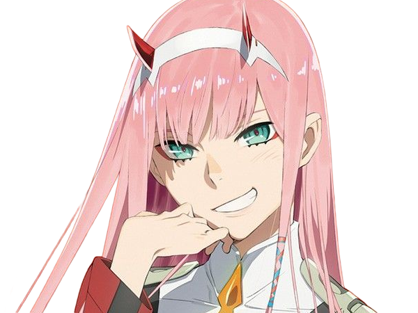 zero two darling franxx hybride humaine-hurleuse sapien femme waifu cheveux roses yeux verts manga anime