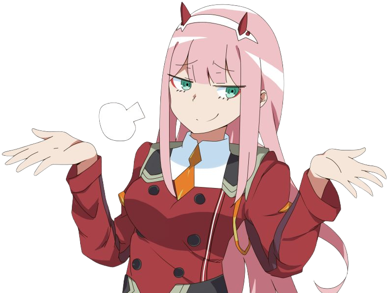 zero two darling franxx hybride humaine-hurleuse sapien femme waifu cheveux roses yeux verts manga anime