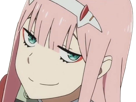 zero-two-darling-franxx-hybride-humaine-hurleuse-sapien-femme-waifu-cheveux-roses-yeux-verts-manga-anime