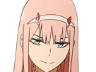 zero-two-darling-franxx-hybride-humaine-hurleuse-sapien-femme-waifu-cheveux-roses-yeux-verts-manga-anime