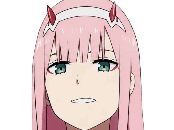 zero two darling franxx hybride humaine-hurleuse sapien femme waifu cheveux roses yeux verts manga anime
