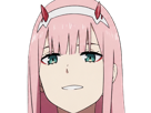 zero-two-darling-franxx-hybride-humaine-hurleuse-sapien-femme-waifu-cheveux-roses-yeux-verts-manga-anime