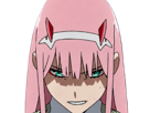 zero-two-darling-franxx-hybride-humaine-hurleuse-sapien-femme-waifu-cheveux-roses-yeux-verts-manga-anime