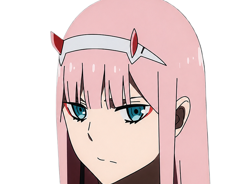 zero two darling franxx hybride humaine-hurleuse sapien femme waifu cheveux roses yeux verts manga anime