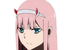 zero-two-darling-franxx-hybride-humaine-hurleuse-sapien-femme-waifu-cheveux-roses-yeux-verts-manga-anime