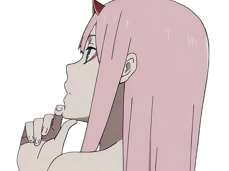 zero two darling franxx hybride humaine-hurleuse sapien femme waifu cheveux roses yeux verts manga anime