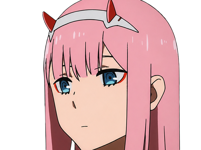 zero two darling franxx hybride humaine-hurleuse sapien femme waifu cheveux roses yeux verts manga anime