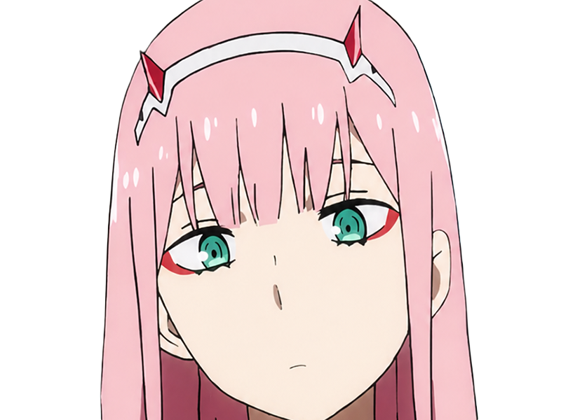 zero two darling franxx hybride humaine-hurleuse sapien femme waifu cheveux roses yeux verts manga anime