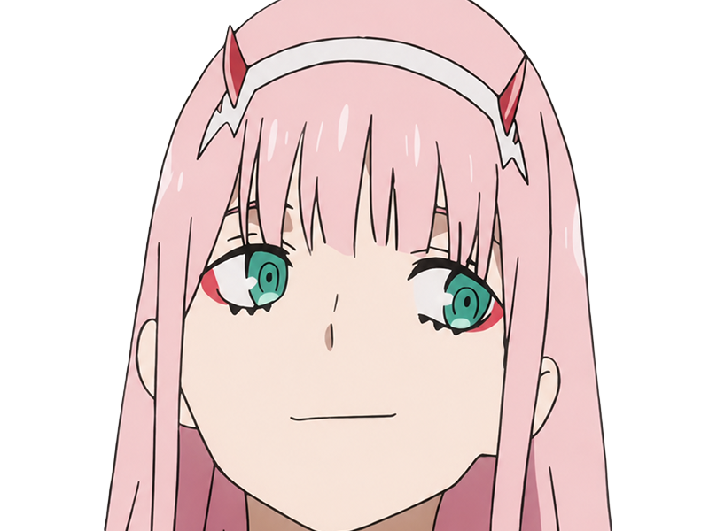 zero two darling franxx hybride humaine-hurleuse sapien femme waifu cheveux roses yeux verts manga anime