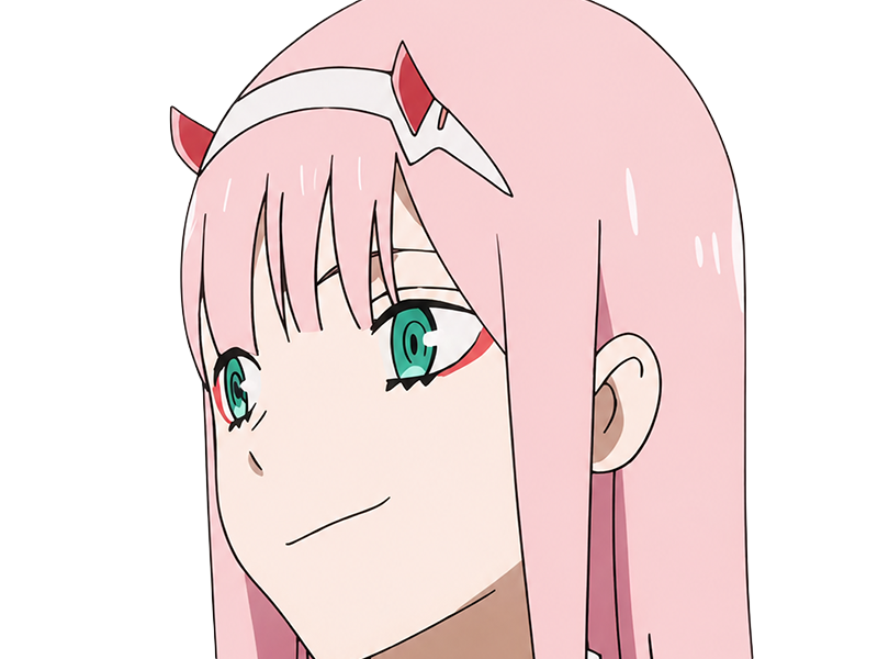 zero two darling franxx hybride humaine-hurleuse sapien femme waifu cheveux roses yeux verts manga anime