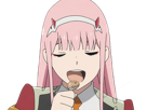zero-two-darling-franxx-hybride-humaine-hurleuse-sapien-femme-waifu-cheveux-roses-yeux-verts-manga-anime