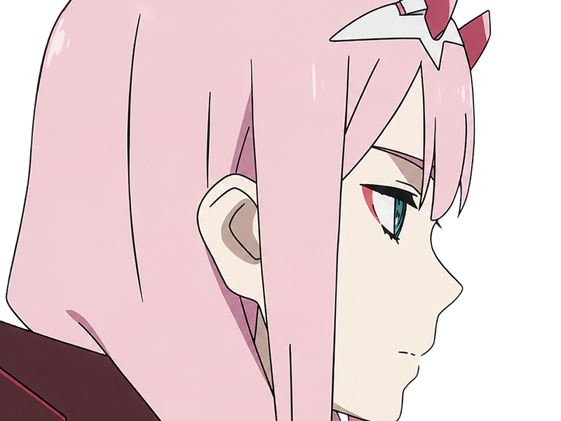 zero two darling franxx hybride humaine-hurleuse sapien femme waifu cheveux roses yeux verts manga anime