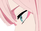 zero-two-darling-franxx-hybride-humaine-hurleuse-sapien-femme-waifu-cheveux-roses-yeux-verts-manga-anime