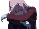 zero-two-darling-franxx-hybride-humaine-hurleuse-sapien-femme-waifu-cheveux-roses-yeux-verts-manga-anime