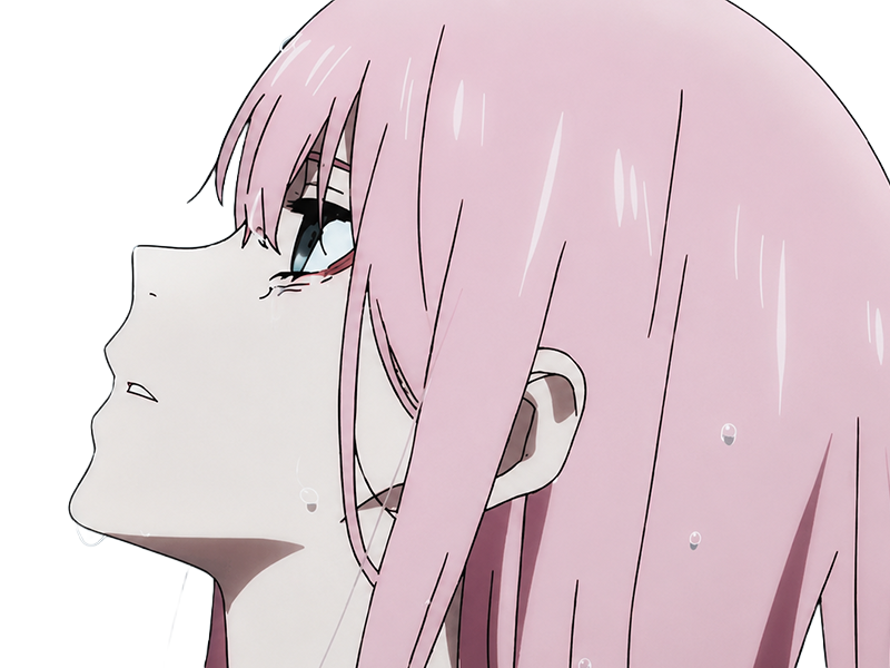 zero two darling franxx hybride humaine-hurleuse sapien femme waifu cheveux roses yeux verts manga anime