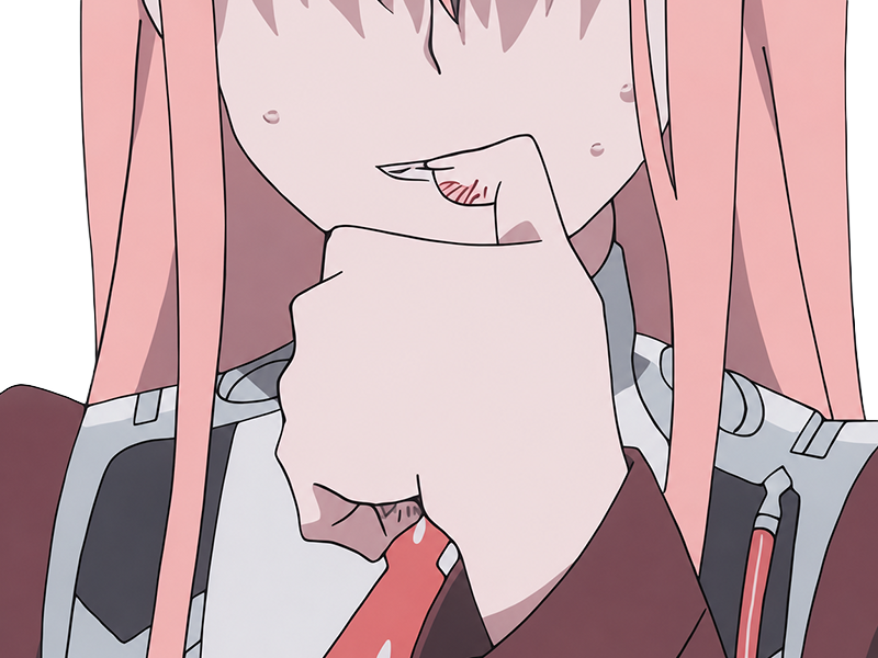 zero two darling franxx hybride humaine-hurleuse sapien femme waifu cheveux roses yeux verts manga anime