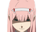 zero-two-darling-franxx-hybride-humaine-hurleuse-sapien-femme-waifu-cheveux-roses-yeux-verts-manga-anime