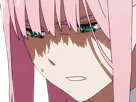 zero-two-darling-franxx-hybride-humaine-hurleuse-sapien-femme-waifu-cheveux-roses-yeux-verts-manga-anime