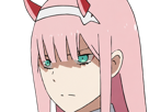 zero-two-darling-franxx-hybride-humaine-hurleuse-sapien-femme-waifu-cheveux-roses-yeux-verts-manga-anime