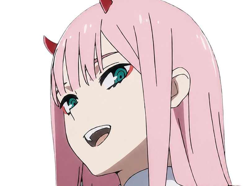 zero two darling franxx hybride humaine-hurleuse sapien femme waifu cheveux roses yeux verts manga anime