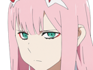 zero-two-darling-franxx-hybride-humaine-hurleuse-sapien-femme-waifu-cheveux-roses-yeux-verts-manga-anime